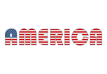 America banner - US flagのイラスト素材