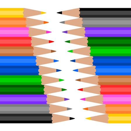 Colorful Wooden Pencilのイラスト素材