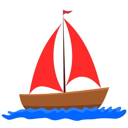 Sailboat - Illustrationのイラスト素材