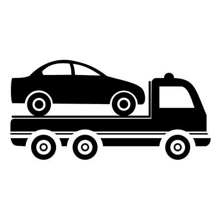 Car towing truck - illustrationのイラスト素材