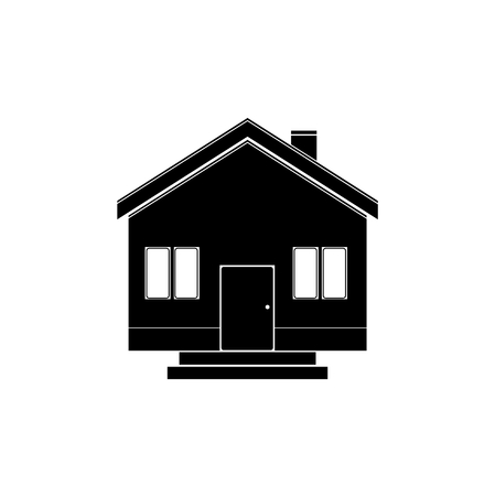 Simple black houseのイラスト素材