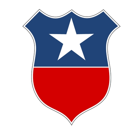American flag shield illustrationのイラスト素材