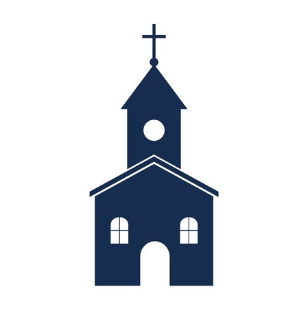 Church on white background - Illustrationのイラスト素材