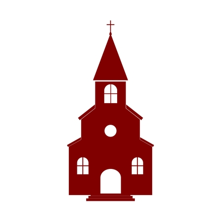 Church on white background - Illustrationのイラスト素材