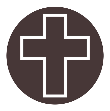 Cross single flat icon - Illustrationのイラスト素材