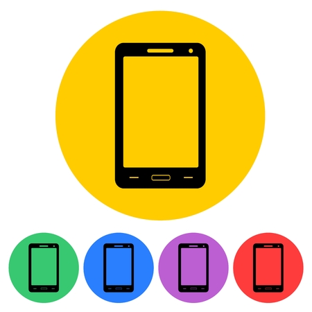 Smartphone icon isolated on white - Illustrationのイラスト素材