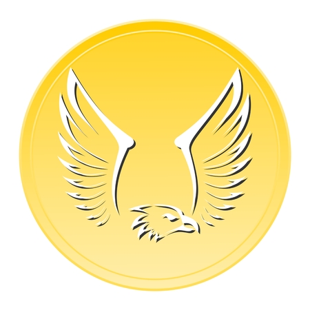 Eagle Gold Iconのイラスト素材