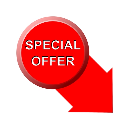 Special offer sticker down arrowのイラスト素材