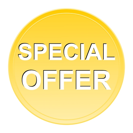 Special Offer gold buttonのイラスト素材