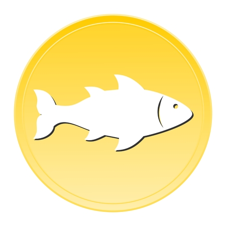 Fish Gold Iconのイラスト素材
