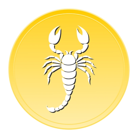 Scorpion Gold Iconのイラスト素材