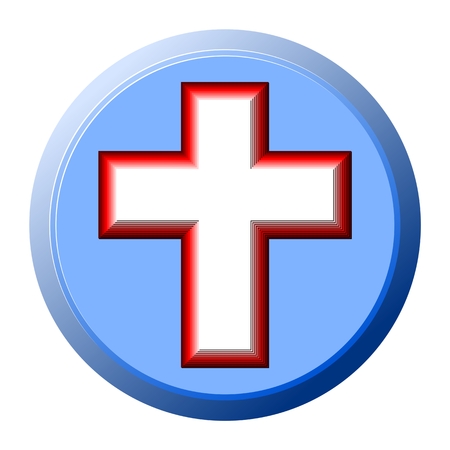 Cross on buttonのイラスト素材