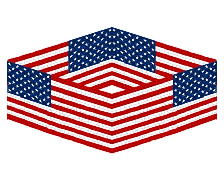 American US Flag Boxのイラスト素材