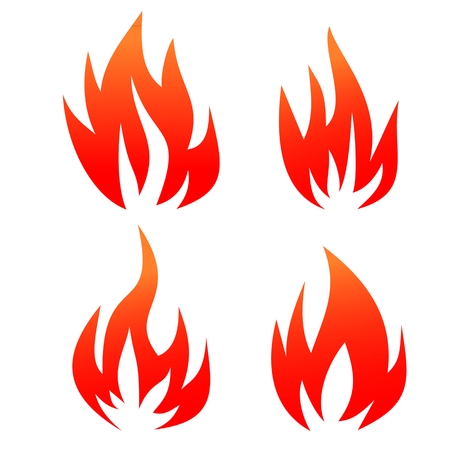 Fire flames Symbolsのイラスト素材