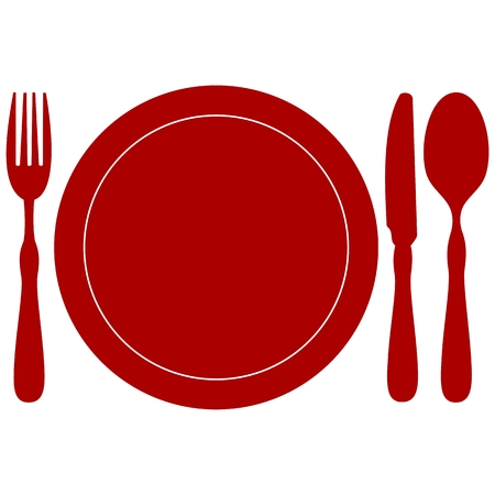 Restaurant Menu Icon Redのイラスト素材