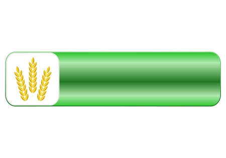 Green Agriculture Button Wheatのイラスト素材
