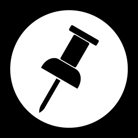 Push Pin Black Iconのイラスト素材
