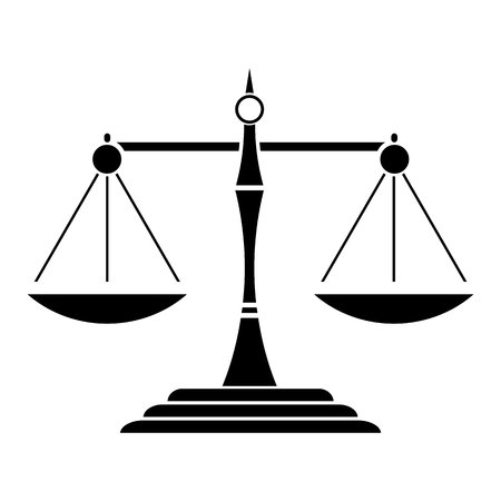 Justice Scale Black Iconのイラスト素材