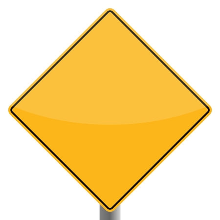 Blank yellow Signのイラスト素材