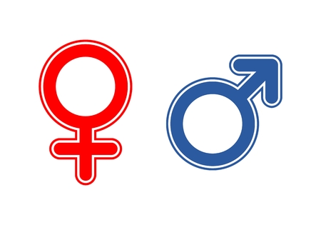 Female  Male Tags simpleのイラスト素材