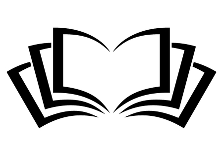 Book logo sign blackのイラスト素材