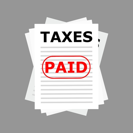 Taxes icon gray backgroundのイラスト素材