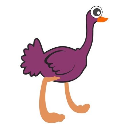 Vector illustration of Cartoon ostrichのイラスト素材