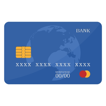 Realistic vector credit card, Blueのイラスト素材