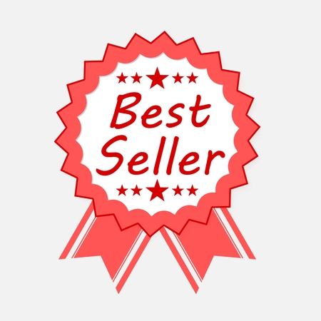 Best seller award ribbonのイラスト素材