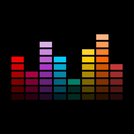 Vector Illustration of a Color Music Equalizer