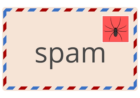 Spam letter with spiderのイラスト素材