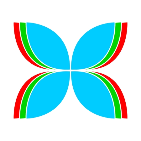 Butterfly Icon - Business color Logoのイラスト素材