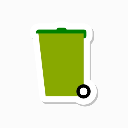 Recycle bin vector stickerのイラスト素材