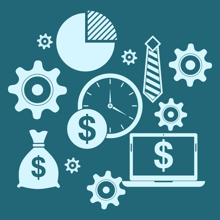 Business concept blue backgroundのイラスト素材