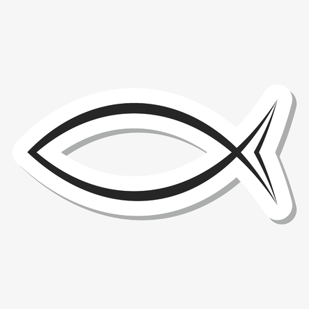 Fish stickerのイラスト素材