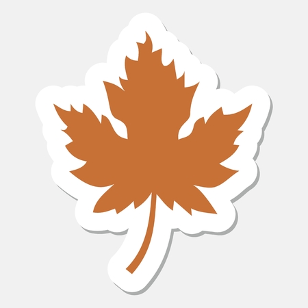 Maple leaf stickerのイラスト素材