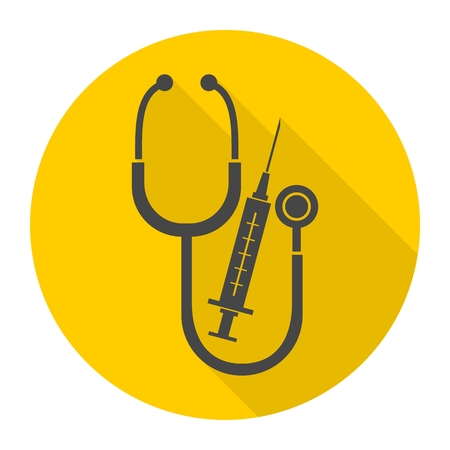 Medical equipment with long shadowのイラスト素材