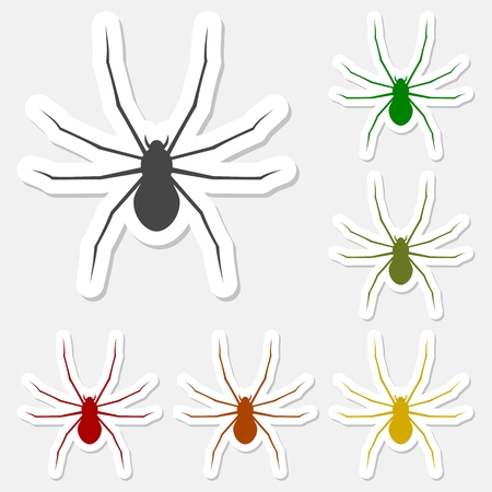 Spider sticker setのイラスト素材