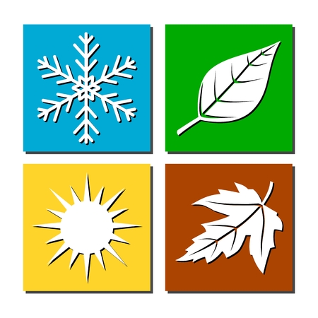Vector illustration of seasonsのイラスト素材