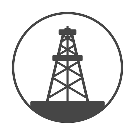 Oil rig, Oil Gusher iconのイラスト素材