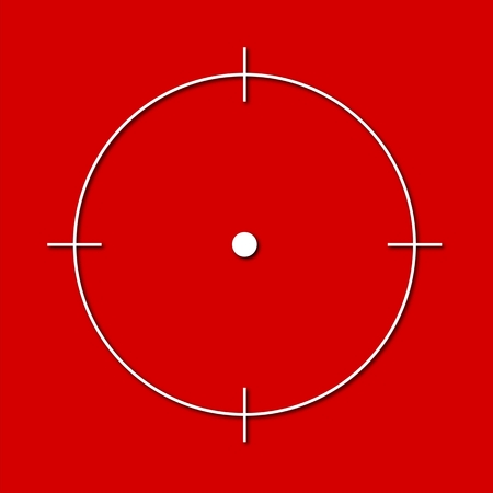Vector target icon, Crosshair, red backgroundのイラスト素材