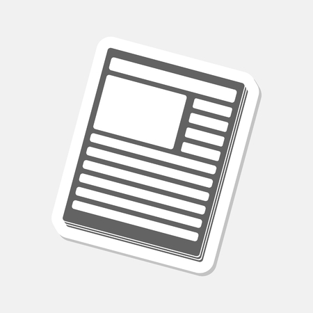 Vector newspaper icon stickerのイラスト素材