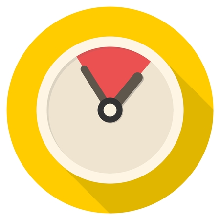 Time Management icon with long shadowのイラスト素材