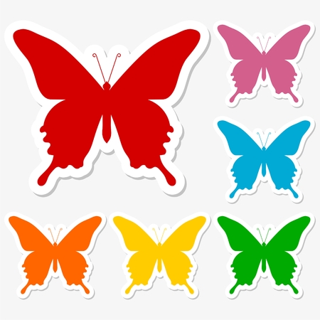Butterfly icons setのイラスト素材