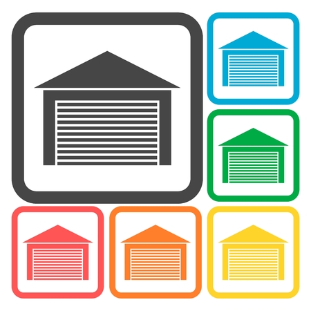 Garage icons setのイラスト素材