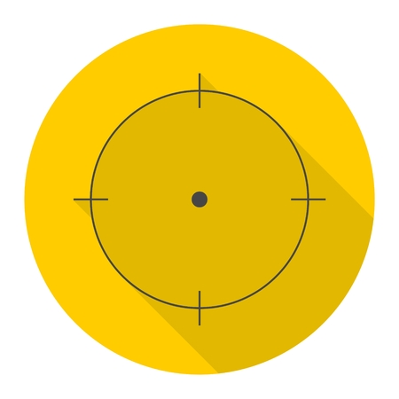 Target icon with long shadowのイラスト素材