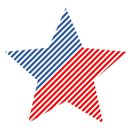 The Abstract vector design element star with american flagのイラスト素材