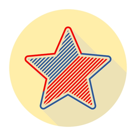 The Abstract vector design element star with american flagのイラスト素材