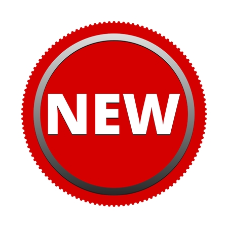 Red New Button Iconのイラスト素材