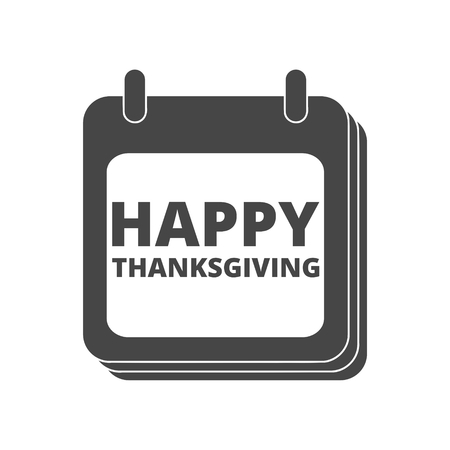 Happy Thanksgiving Day, simple calendarのイラスト素材